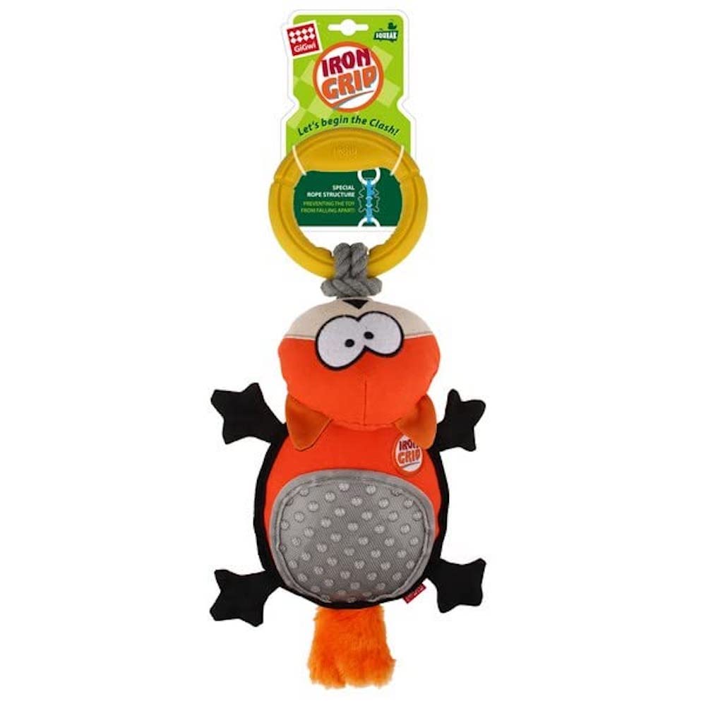 Peluche chien GiGwi Iron Grip Fox pour partager des moments de jeu au parc