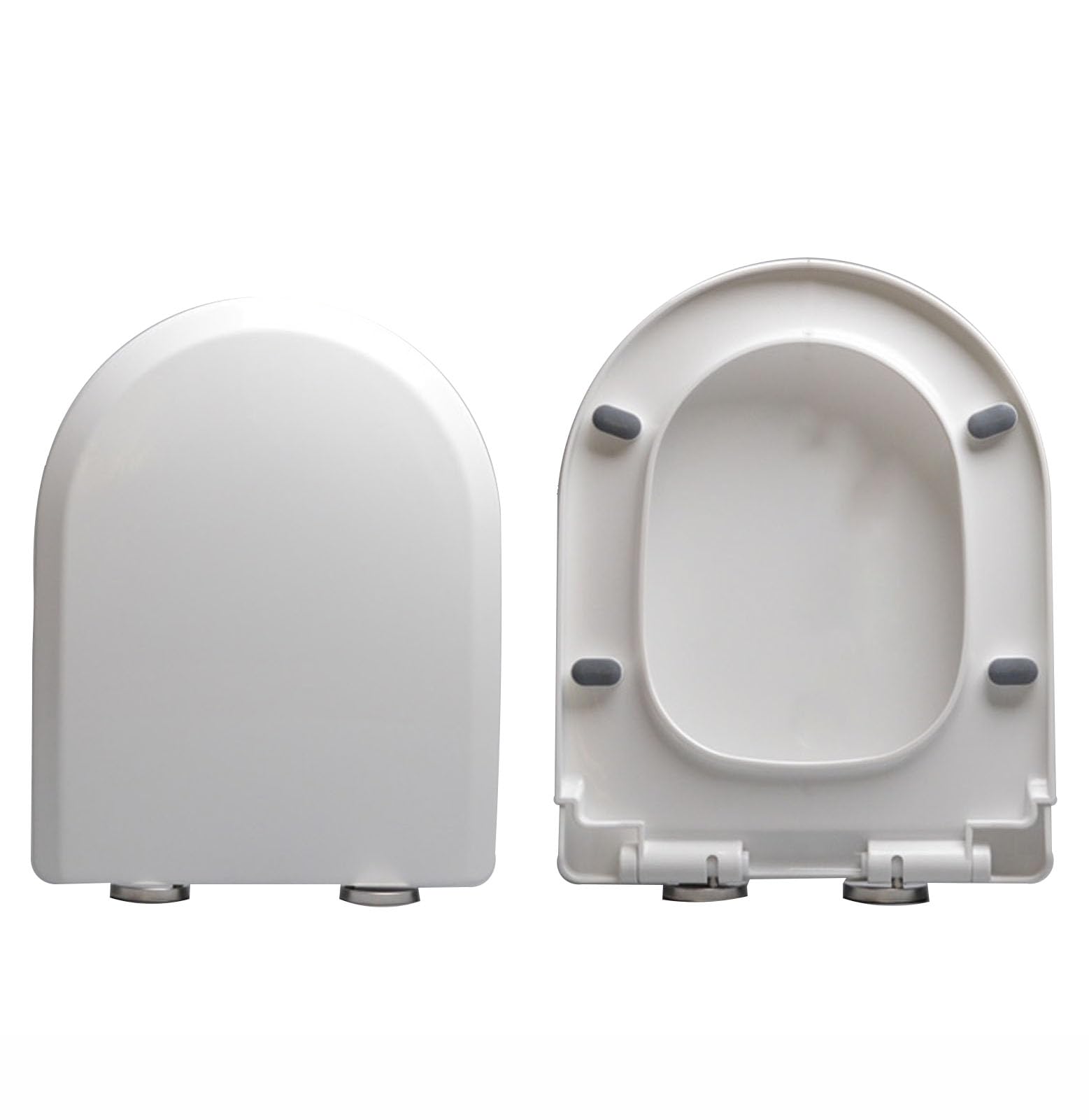 Soft Close White pp Toilet seat with Adjust fit Hinges, Quick Release, Fixing for Easy Installation Cleaning, Close, Hinges, Toilet, Adjustable, White, Quick, Soft, seat
