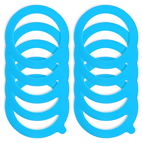 Spesh 10 anillos de silicona de 68 x 94 mm para tarros de conservas, a prueba de fugas, anillos de sellado (azul) Cover