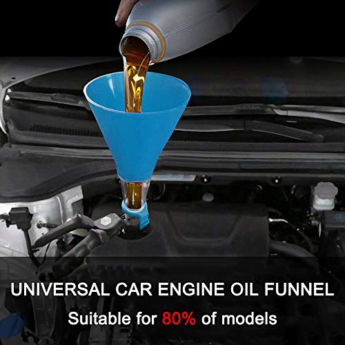 RuleaxAsi Kit de funil de óleo do motor do carro Conjunto de ferramentas de filtro de óleo universal