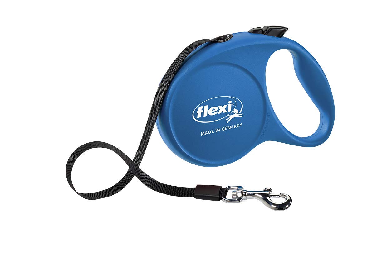 Flexi FUN retractable lead size M, Tape 5 m, for dogs up to 25 kg, blue.