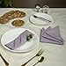 Dyed Cotton Linen Set of 4 18X18 Inch Washable Dinner Napkins, Handmade Home Decor Reusable Cocktail Blend Summer Napkins For Mother's Day Gift, Wedding Napkins Gift for Mom (Purple)