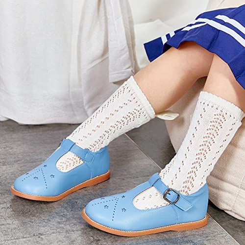 Image of Kiderence Toddler Girl Mary Jane School Uniform Dress Shoes Oxford Flats | Wide Toe Box Great Comfort for Student Shoe and Flower Girl Shoe for Wedding, Parties, Church