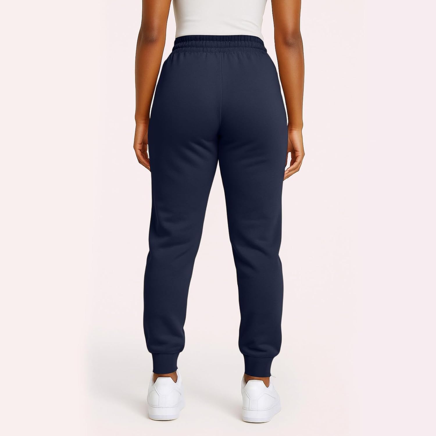 Women's Sherpa Lined Sweatpants, Warm Fleece Joggers with Drawstring Waist and Pockets