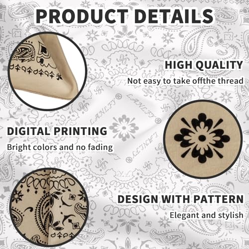 Image of FR Bandanas for Men 100% Cotton Face Covering Headwear Flame Resistant Neck Tie Lightweight UV Protection