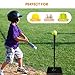 MTWEAR Adjustable Baseball & Softball Batting Tee - Portable and Durable Practice Stand with Quick Release Ball Holder | Perfect for Youth to Adult Players (Black)