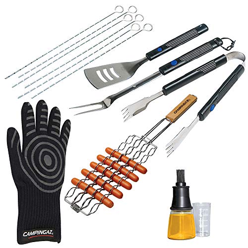 Camping BBQ Utensils with Professional Ibili Brush - Bricolemar Basic Barbecue