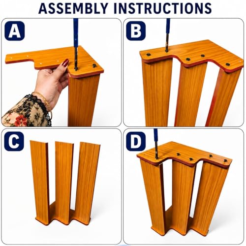 Image of 13.8-Inch Wooden 3-Tier Spice Rack Organizer, Countertop Step Shelf for Kitchen Pantry Cabinets, Seasoning Jars, and Baking Supplies