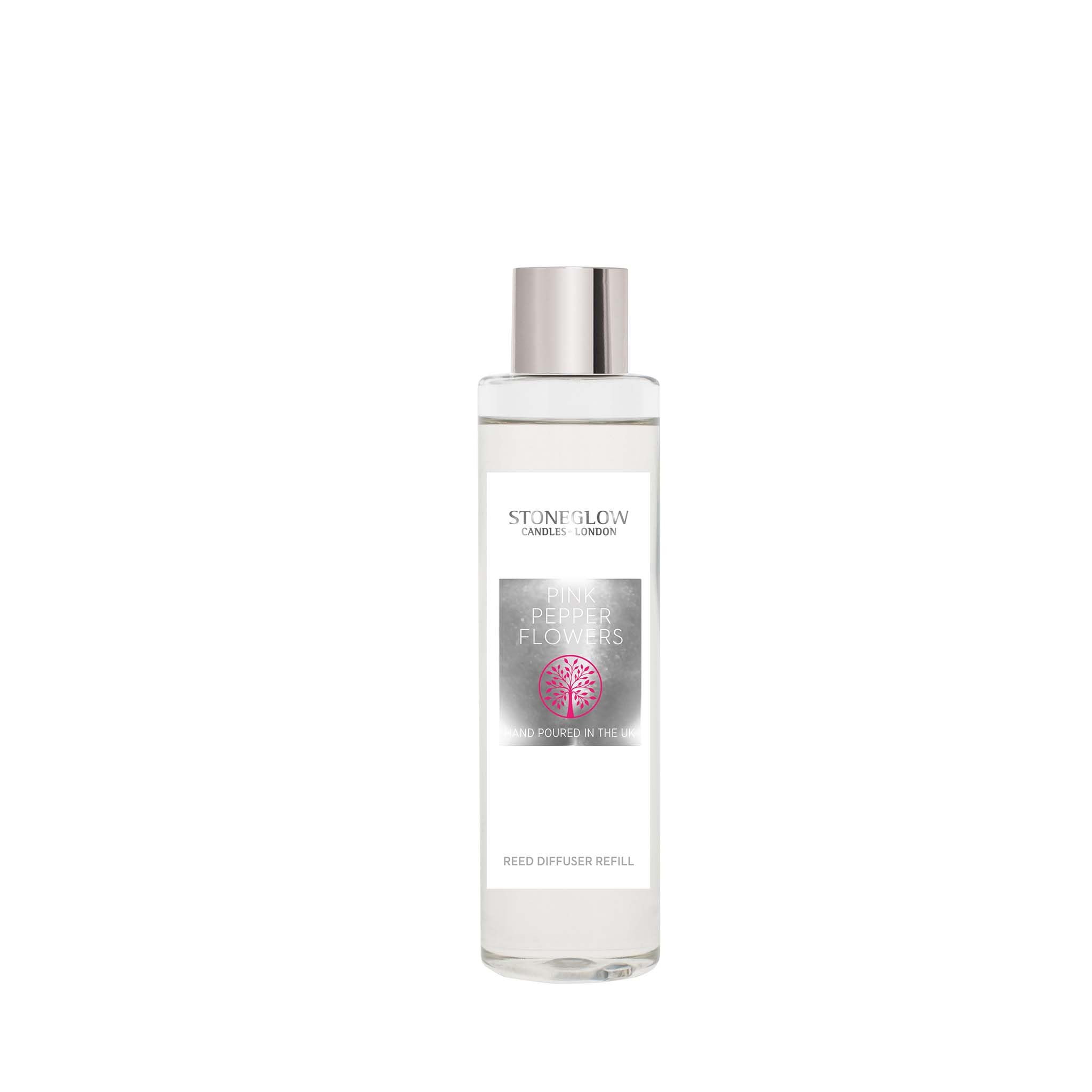 Stoneglow Nature's Gift Collection - Pink Pepper Flowers 210ml Scented Reed Diffuser Refill - Pink Pepper Flowers (Pink)
