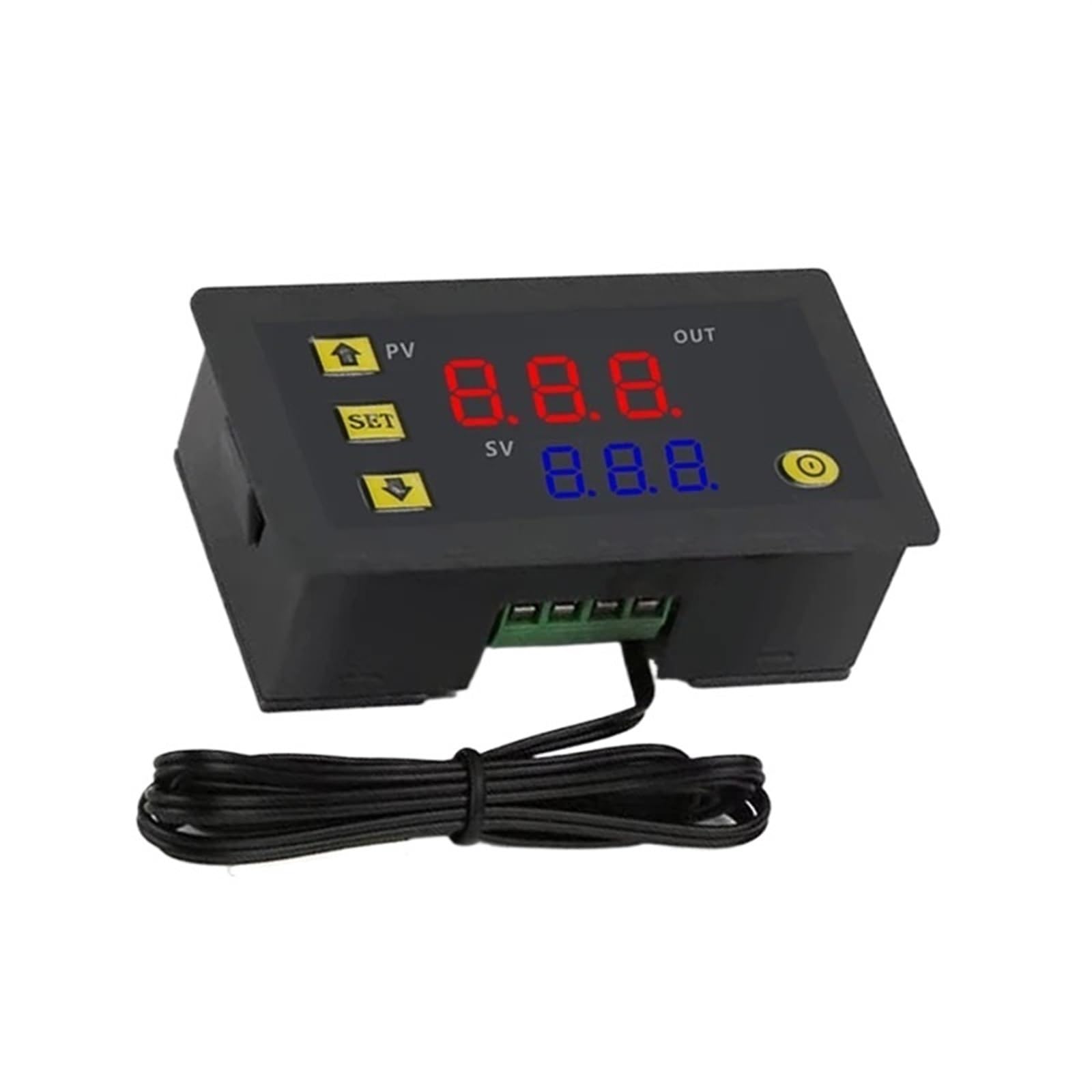 W3230 Digitaler Mini-Temperaturregler Thermostat Relaisausgang 12 V 24 V 220 V Regler Heizung Kühlung Steuerung mit Sensor (Color : AC 220V)