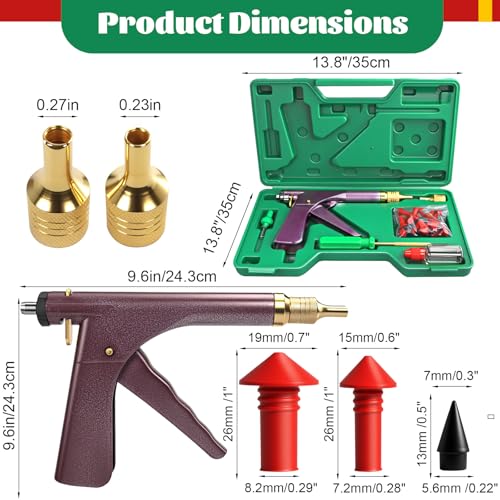 Image of 37 Pcs Mushroom Tire Plug Kit,Tire Plug Gun with 16 Plugs for Tubeless Tyre Punctures and Flats on Motorcycle,ATV,Trucks & Tractors,Fix a Flat Roadside Rapid Repair Set