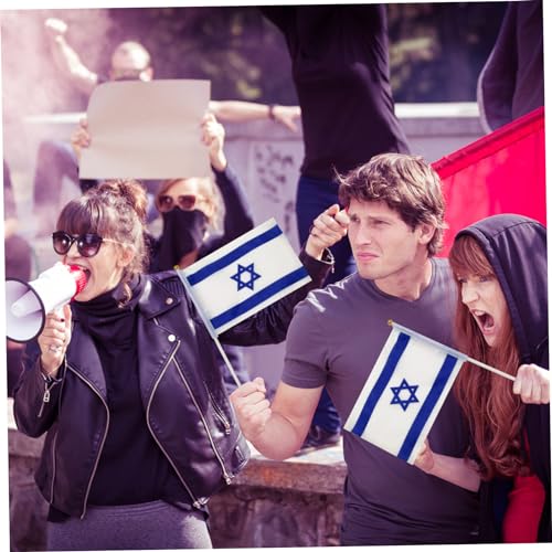 Drapeau israélien sur bâton petit format pour conférence internationale