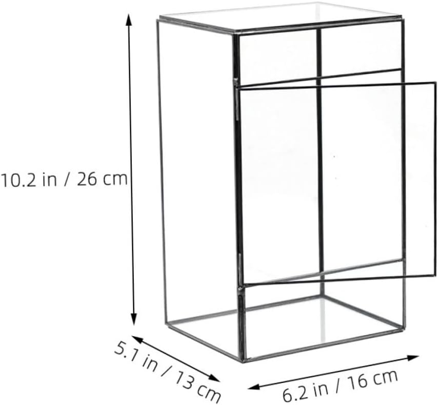POPETPOP Glass Terrarium Planter Vase Desktop -Landscape Holder for Moss and Air Plants Handmade Geometric Design for Home Office Garden Decor