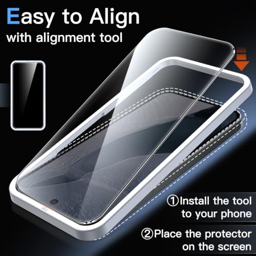 Image of JETech Screen Protector Guard for Google Pixel 11 Pro XL, 3-Pack | 9H+ Shatterproof Tempered Glass, Easy Installation, Fingerprint Unlock Compatible, High Clarity, Anti-Fingerprint