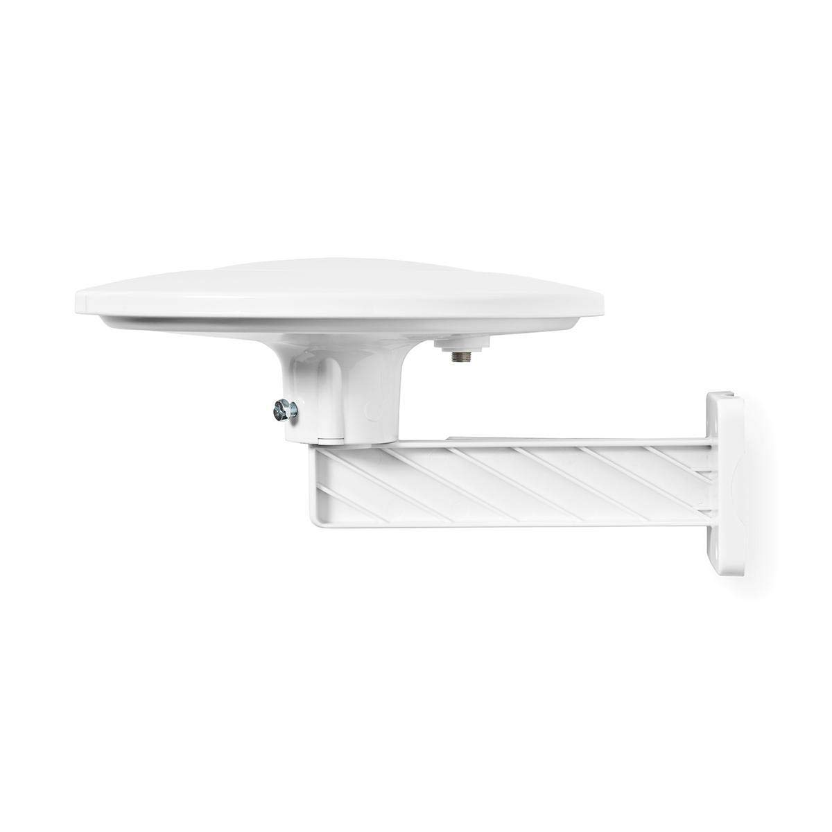 NEDIS - Antenna HDTV - Guadagno 46dB - FM/VHF/UHF - Portata 50 km - per esterni - Bianco ANOR5003BK700, compatta