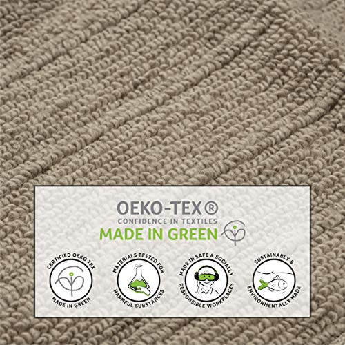 Welhome James | 4 Piece Bath Towels | Stripe Textured Sand Bathroom Towels | Soft & Absorbent Towels For Bathroom | Quick Dry Towels | 100% Cotton Bath Towels #TOP3