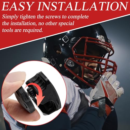 2 Pcs Football Helmet Thumb Screws, Football Visor Clips Compatible for Most Football Helmet Football Helmet Visor Quick Connect Clips for Football, Football Visors, Football Helmets - Thumbnail 4