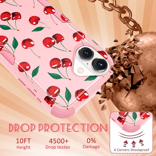 Coque iPhone 17 protection robuste antichoc et design cerise mignon