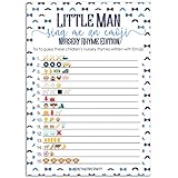 Little Man Baby Shower Emoji Game - 20 Cards