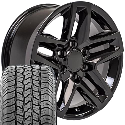 OE Wheels CV34 18 Inch Rims and Tires Fit Silverado 1500 Trail Boss Style...