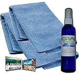 GW Deluxe Magic Screen Cleaner Kit for Samsung, LG, Sony, Ultra HD 4k HDR OLED TV, Laptop and Tablet Screens with 2 Premium Microfiber Cloths and Larger Spray Bottle