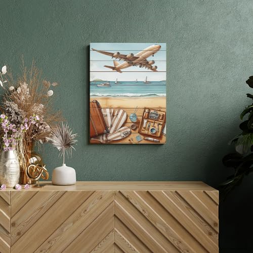 Toile murale pour raviver un mur blanc salon style vacances côtières - 2