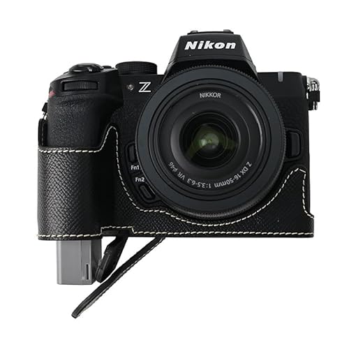 SIUTATDSH カメラケース PUレザー 適用 Nikon ニコン Z50II Z 50 M2 Mark2 ケース ライナーケース カメラホルダー、耐震・耐衝撃・便携・三脚設置でき、電池交換でき。 (ブラックB)