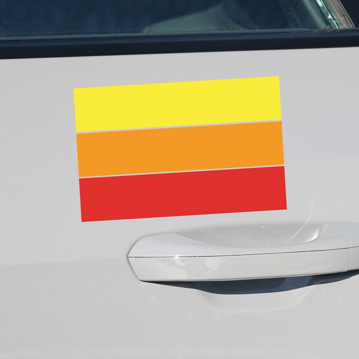 10 Inch Classic Retro Tri-Color Stripe Decal Sticker Waterproof Self-Adhesive Car Stripe Sticker for Grille Fenders Hood Bumper