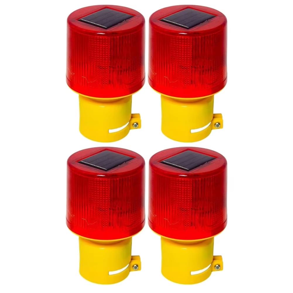 Aundhegrtt Solar LED Emergency Light Warning Light for Crane Tower Traffic Lamp for Construction Site Harbor Road Marine