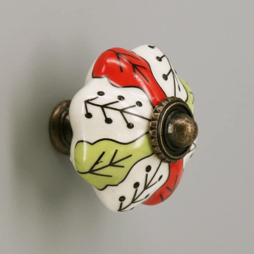 Boutons de citrouille en céramique de qualité supérieure pour poignée d'armoire chic