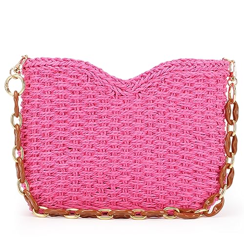 GOKTOW Straw Purse Bag,Woven Handbag,Summer Purse,Raffia Tote CrossBag for Beach Summer Travel