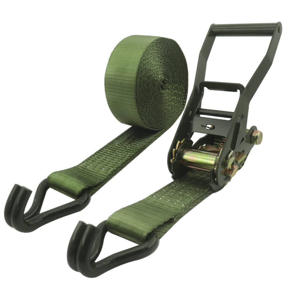 Correas de amarre con ganchos para cinturón de remolque, correa de tensor, cinturón de carga para automóvil, tensor de camión, 5 cm, capacidad de rodamiento 5T, 10 m