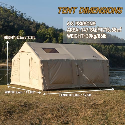 Carpa Inflable Grande para Camping para 8 Personas miniatura 6