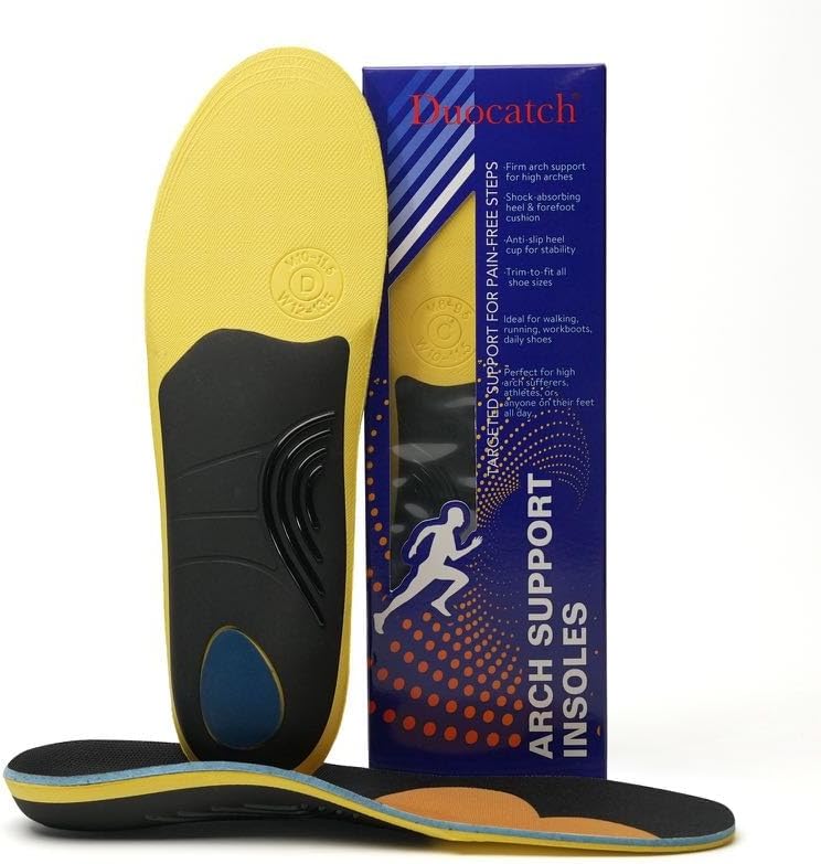 Orthotic Insoles with High Arch Support, Shock Absorbing Gel Insoles for Running, Work & All-Day Comfort, Arch Support Shoe Inserts for Men and Women (Blue, S(Men 6-7.5/Women 8-9.5)) Orthotic Insoles with High Arch Support, Shock Absorbing Gel Insoles for Running, Work & All-Day Comfort, Arch Support Shoe Inserts for Men and Women (Blue, S(Men 6-7.5/Women 8-9.5))