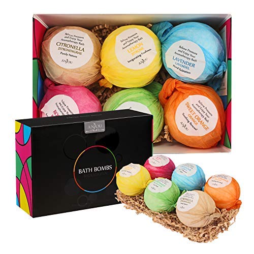 Bath Bombs Gift Set Anjou Colorless 6 x 3.5 oz Fizzies Spa Kit