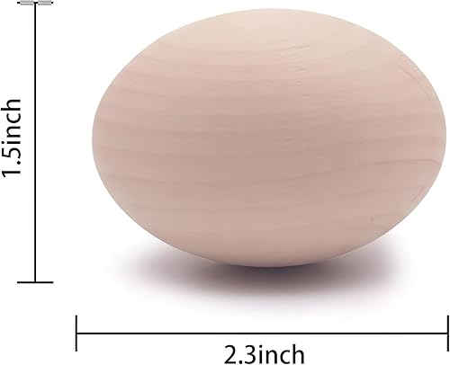 Miniatura 2 de SallyFashion 15Pcs Unpainted Wooden Fake Easter Eggs for Children DIY Game,Kitchen Craft Adornment,Wood Eggs for Encouraging Hens to Lay Eggs