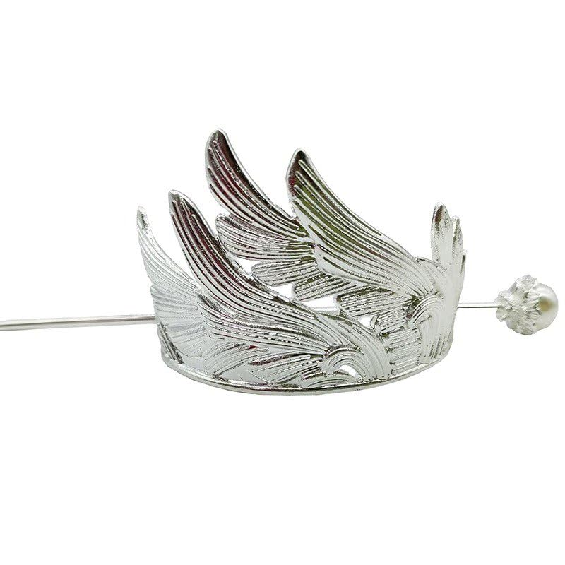 Chinese-style Hairpin Men's Alloy Hair Accessory Vintage Ponytail Crown For Women (Gold)