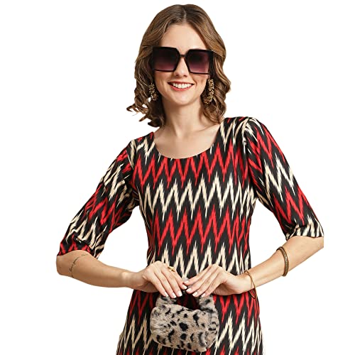 Image of Pinkmint Women's Crepe Digital Printed Straight Kurta