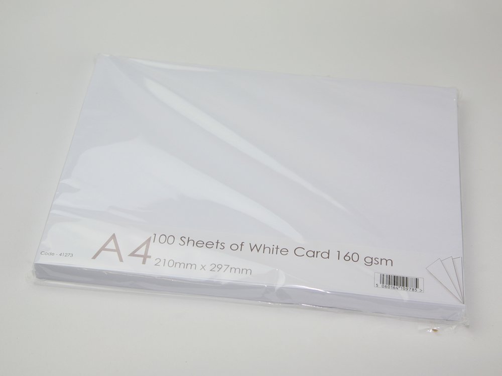 M1ss White A4 210Mm X 297Mm Sheets 160Gsm Blank Card Cardstock (100Pk)
