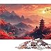Imagen de Puzzles de 1000 Piezas para Adolescentes Paisaje de Japón Juguete de desafío de Juego Educativo Decoración artística del hogar 38x26cm