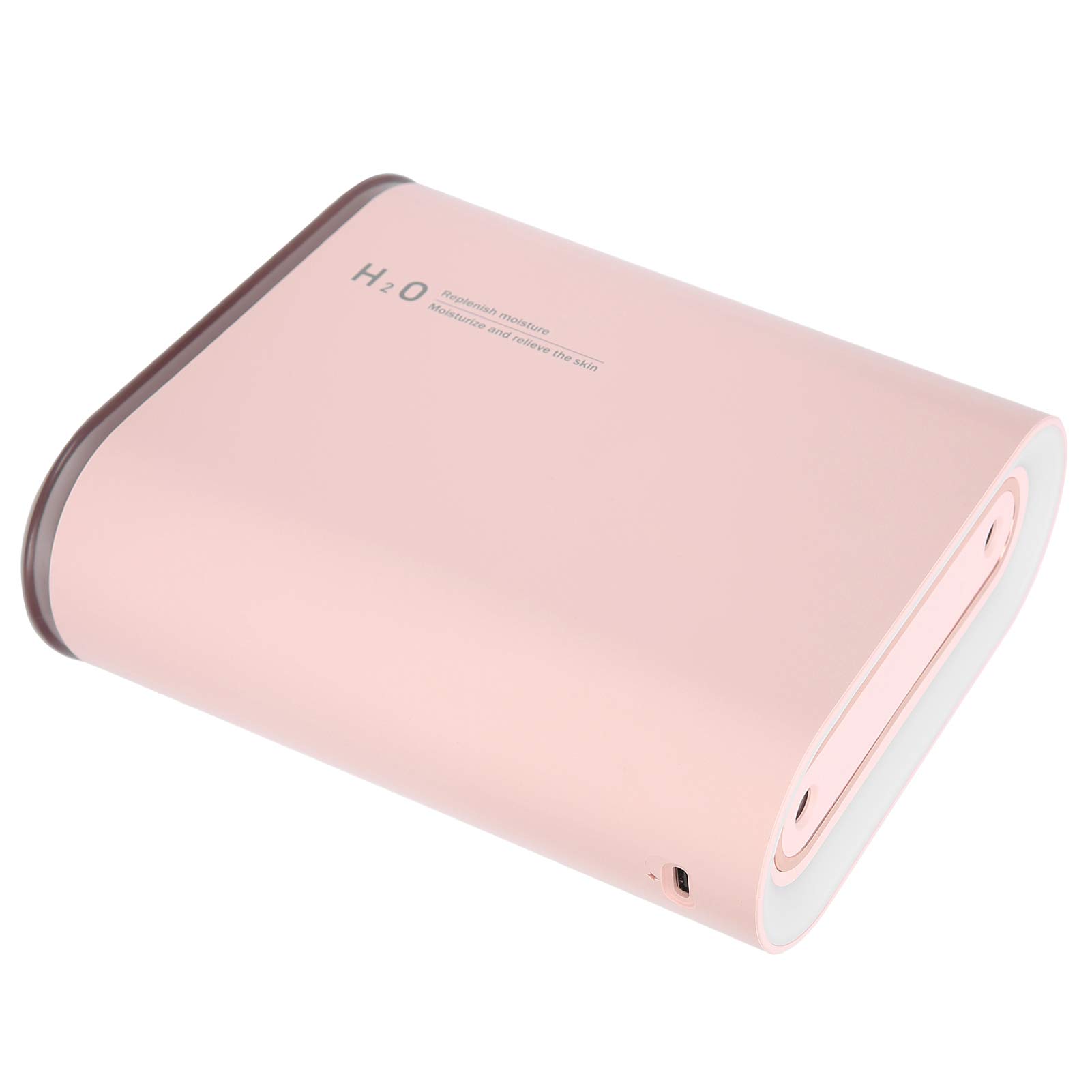 Humidificador de Aire Portátil de 1 Litro con Función de Pulverización Dual, Luz Nocturna Cálida para Uso en Interiores y Oficinas (Rosa)