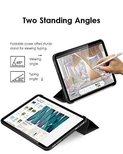 Dtto Case For Ipad Pro 11 Inch 2Nd/3Rd/4Th Generation 2022/2021/2020/2018,Ultra Lightweight Smart Trifold Stand With Tpu Soft Back Cover,Also Fit Ipad Air 5/Ipad Air 4 [Auto Sleep/Wake], Black #TOP5