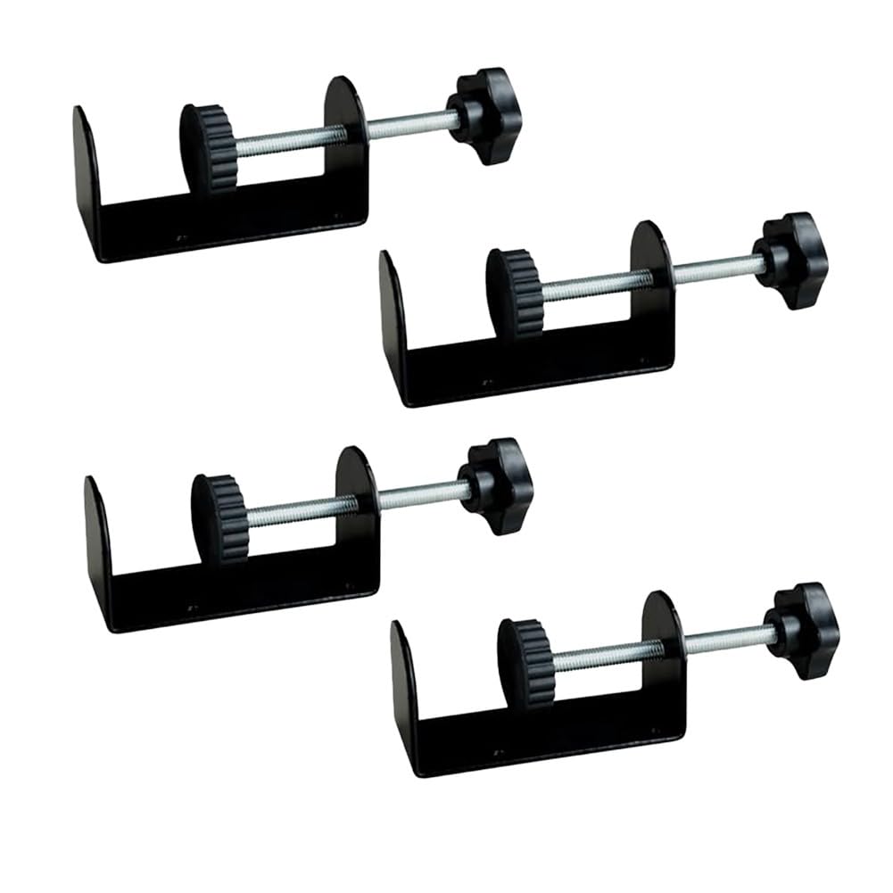 Auratrove 4 Sets Patio Furniture Clips Adjustable Wicker Sofa Clamps For Outdoor Couch Cushions And Towels Secure Black