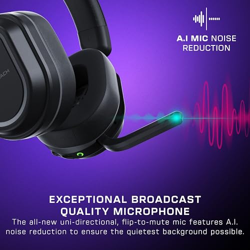 Turtle Beach Stealth 700 Wireless Multiplatform Amplified Gaming Headset for PS5, PS4, PC, & Mobile – 60mm Speakers, A.I. Noise-Cancelling Mic, Bluetooth, 80-Hr Battery – Black by Turtle Beach - Image 3