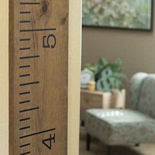Vinyl Growth Chart | Single Transfer For Easy Application | Kids Diy Height Wall Ruler Kit | Large Measuring Tape Sticker Number Decal Wood Measure Chart Wooden Board Children Decor Growing Baby Room #TOP4