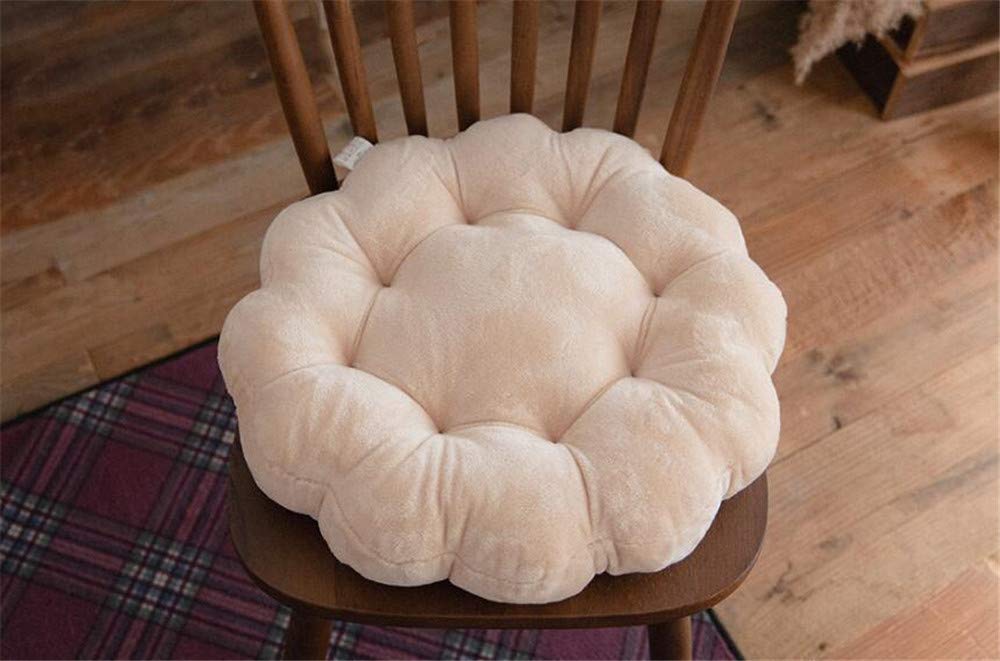 Coussin décoratif doux en flanelle de coton lavable beige