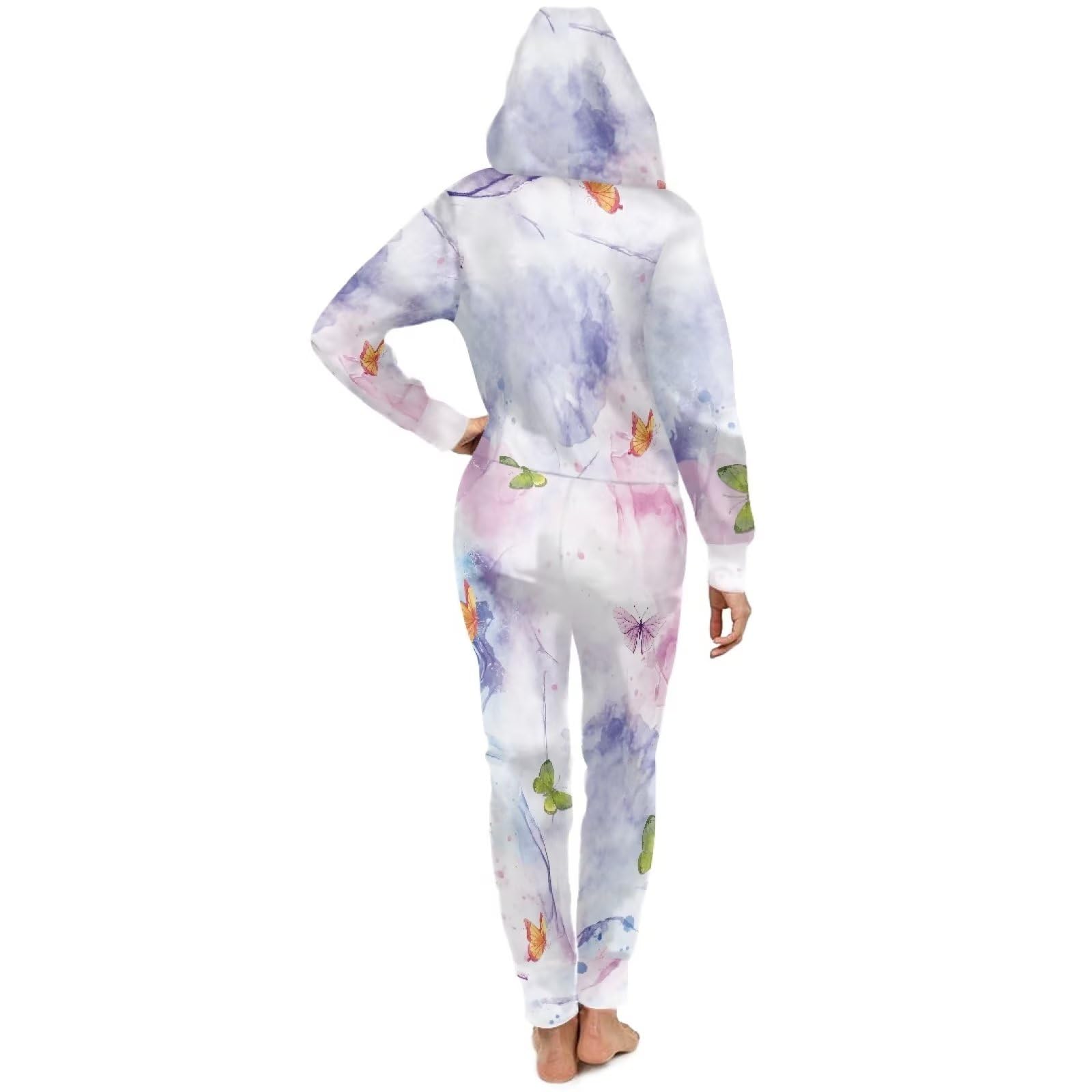 COEQINE Pijamas para mujer, mameluco, con manga larga, color rosa, para el hogar, estampado, talla S-4XL