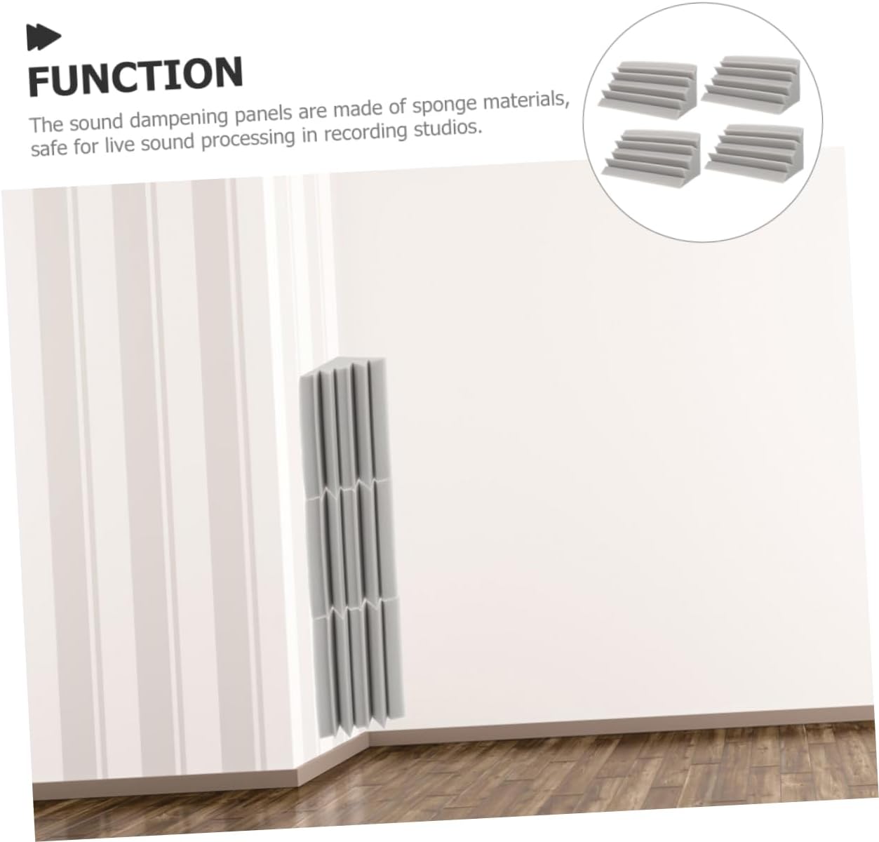 HANABASS 4pcs Bass Trap Sound Absorbing Panels for Walls Low-Frequency Acoustic Isolation Pads for KTV Cinema and Bar Use Soundproofing Wall Padding for Corners