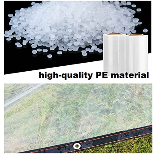 Abrotain Plastic Sheeting Drop Cloths Clear Tarp 6 Mil Thick 6'6"X10' Waterproof Greenhouse Plastic Sheeting Polyethylene Film Covering Plastic Cover For Garden Plants Prevent Wind Rain And Snow #TOP1