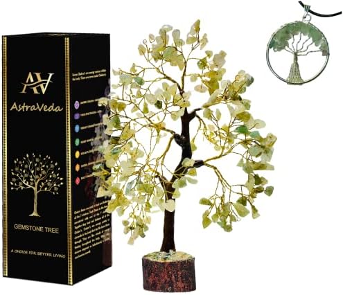 AstraVeda Crystal Tree, Tree of Life, 7 Chakra Tree, Feng Shui Tree, Healing Crystal, Gemstone Tree, Crystal Gifts, Healing Stones, Spiritual Gifts, Crystal Pyramid, 300 Beads
